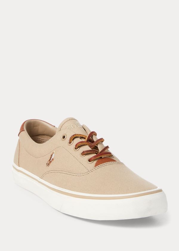 Men's Polo Ralph Lauren Thorton Canvas Low-Top Sneakers | 921483ONQ